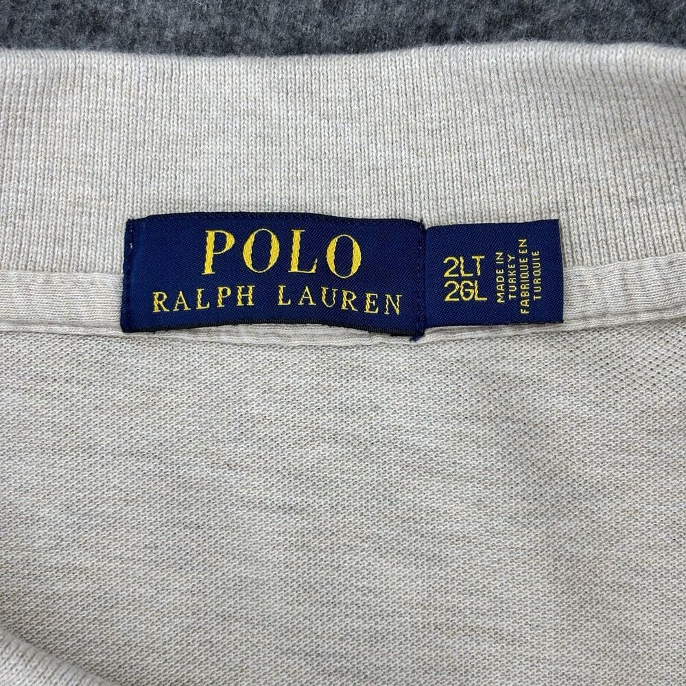Polo Ralph Lauren Men’s 2LT Polo Shirt Beige Tan Short Sleeve Pony 2XL Tall - Picture 4 of 13